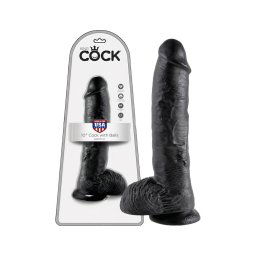 King Cock 10 herés dildó (25 cm) - fekete