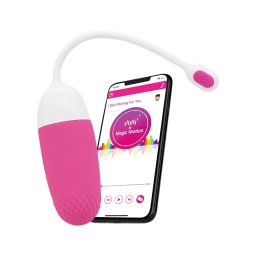 Magic Motion Vini - hordható App-vezérelt vibrációs tojás (pink-fehér)