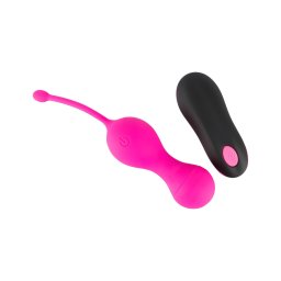 SMILE Love Balls - hordható akkus, rádiós vibrációs tojás (pink)