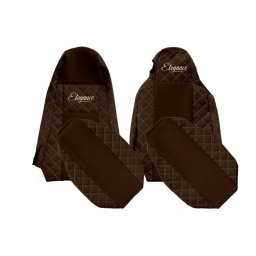Méretpontos Scania bőr üléshuzat R/P/G széria egybe támlás utasülés BARNA/PEZSGŐ