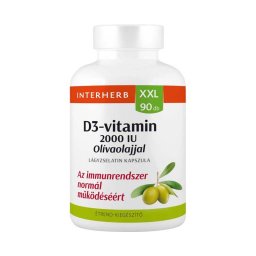 Interherb XXL D3-vitamin 50 µg (2000 IU) lágyzselatin kapszula 90x