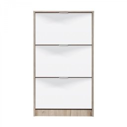 Cipőszekrény, tükörrel, szürke 67 x 119 x 28 cm 2C Hugo