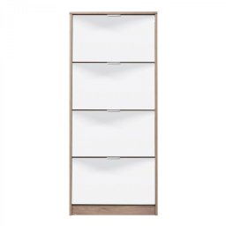 Cipőszekrény tükörrel, szürke, 67 x 155.5 x 28 cm 2C Hugo
