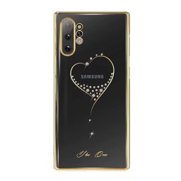 Kingxbar Wish Series Swarovski kristályokkal Samsung Galaxy Note 10+ Plus tok - Arany