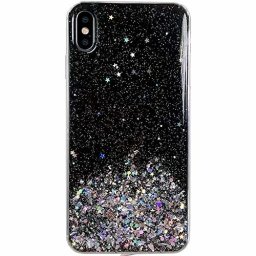 Wozinsky Star Glitter csillámos telefontok Huawei P30 Lite (fekete)