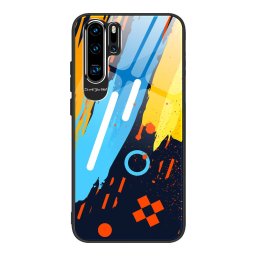 Color Glass Case Durable Huawei P30 Pro színes telefontok - pattern 1