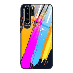 Color Glass Case Durable Huawei P30 Pro színes telefontok - pattern 3