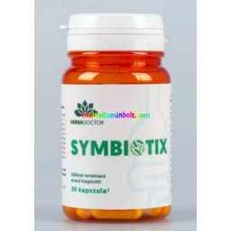 Symbiotix probiotikum 30 db kapszula, 13 probiotikum plusz prebiotikum, 29,5 milliárd élőflóra sejt kapszulánként- HerbaDoctor