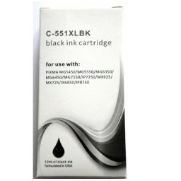 CANON CLI-551XL black utángyártott tintapatron doboz nélkül PN: CLI-551XL-BK