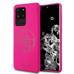 Guess 4G Tone On Tone Samsung S20 Ultra G988 szilikon telefontok (fuchsia)
