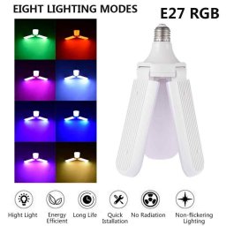 2 in 1 zenélő RGB ledlámpa / Bluetooth-os / E27 foglalatba