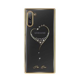 Kingxbar Wish Series Swarovski kristályokkal Samsung Galaxy Note 10 tok - Arany