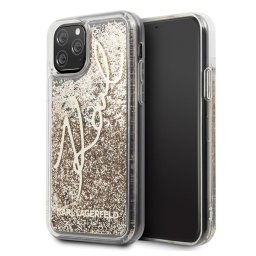 Karl Lagerfeld Glitter Signature iPhone 11 Pro telefontok (arany)