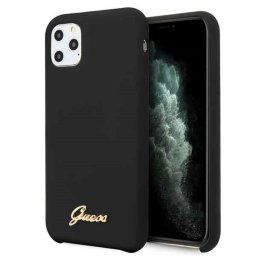 Guess Silicone Vintage Gold Logo iPhone 11 Pro telefontok (fekete)