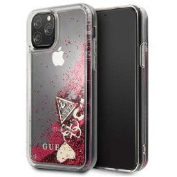 Guess Glitter Hearts iPhone 11 Pro telefontok (málna)