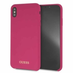 Guess Silicone iPhone Xs Max telefontok (rózsaszín)
