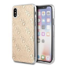 Guess 4G Glitter iPhone Xs Max telefontok (arany)