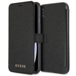 Guess Iridescent kinyitható iPhone Xs Max telefontok (fekete)
