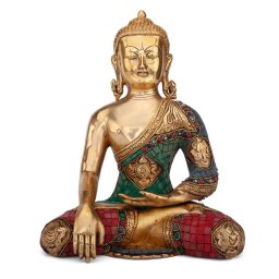 Buddha réz szobor, többszínű, 30cm - Bodhi
