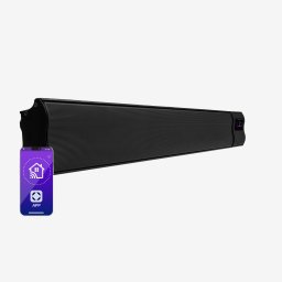 Blumfeldt Cosmic Beam Smart 24, infravörös hősugárzó, 2400 W, vezérlés applikáción keresztül, fekete (ACO7-CosmicBeSm24-BK)