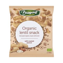 Biopont Bio extrudált lencse snack földimogyorós 60g
