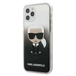 Karl Lagerfeld iPhone 12/12 Pro Gradient Ikonik Karl telefontok (fekete)