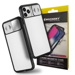 Wozinsky mágneses kamera lencse takarós telefontok Huawei Nova 7i / Nova 6 SE / P40 Lite (fekete)