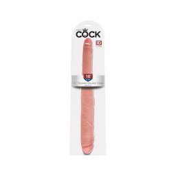 King Cock 16 Tapered - élethű dupla dildó (41cm) - natúr