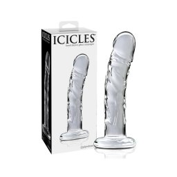 Icicles No. 62 - péniszes üveg dildó (átlátszó)