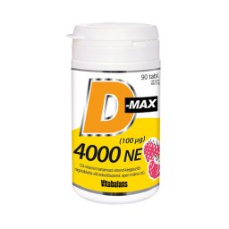 Vitabalans D-Max D3-vitamin 4000 NE rágótabletta 90x