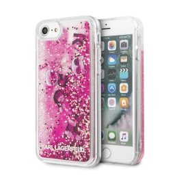 Karl Lagerfeld Glitter Floating Charms iPhone 7/8/SE 2020 telefontok (rózsaszín)