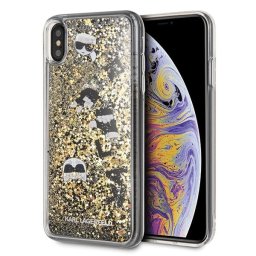 Karl Lagerfeld Glitter Floating Charms iPhone Xs Max telefontok (arany)