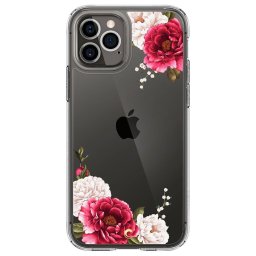 Spigen Cyrill Cecile iPhone 12 / iPhone 12 Pro telefontok Red Floral (átlátszó)