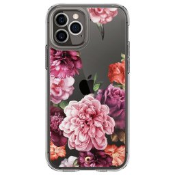 Spigen Cyrill Cecile iPhone 12 / iPhone 12 Pro telefontok Rose Floral (átlátszó)