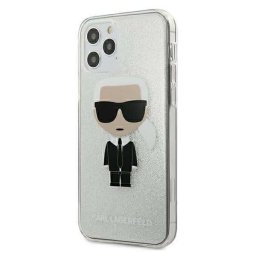 Karl Lagerfeld iPhone 12/12 Pro Glitter Ikonik Karl telefontok KLHCP12MPCUTRIKSL (ezüst)