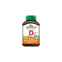 Jamieson D3-vitamin 1000IU szopogató tabletta - narancs ízesítéssel 100x
