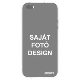 Átlátszó szilikon tok az alábbi mobiltelefonokra Apple iPhone 5/5S/SE - Saját fotó/motívum