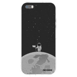 Átlátszó szilikon tok az alábbi mobiltelefonokra Apple iPhone 5/5S/SE - Astronaut