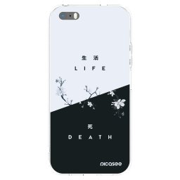 Átlátszó szilikon tok az alábbi mobiltelefonokra Apple iPhone 5/5S/SE - Life - Death