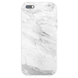 Átlátszó szilikon tok az alábbi mobiltelefonokra Apple iPhone 5/5S/SE - White marble