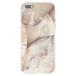 Átlátszó szilikon tok az alábbi mobiltelefonokra Apple iPhone 5/5S/SE - Cream marble