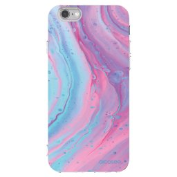 Átlátszó szilikon tok az alábbi mobiltelefonokra Apple iPhone 6/6S - Pink liquid