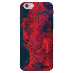 Átlátszó szilikon tok az alábbi mobiltelefonokra Apple iPhone 6/6S - Organic red