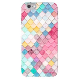 Átlátszó szilikon tok az alábbi mobiltelefonokra Apple iPhone 6/6S - Colorful roof