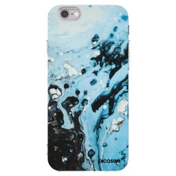 Átlátszó szilikon tok az alábbi mobiltelefonokra Apple iPhone 6/6S - Organic blue