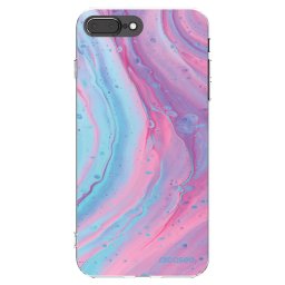Átlátszó szilikon tok az alábbi mobiltelefonokra Apple iPhone 7 Plus - Pink liquid