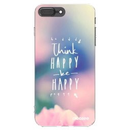 Átlátszó szilikon tok az alábbi mobiltelefonokra Apple iPhone 7 Plus - Think happy be happy