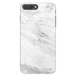 Átlátszó szilikon tok az alábbi mobiltelefonokra Apple iPhone 8 Plus - White marble