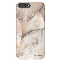 Átlátszó szilikon tok az alábbi mobiltelefonokra Apple iPhone 8 Plus - Cream marble
