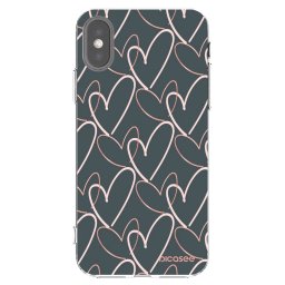 Átlátszó szilikon tok az alábbi mobiltelefonokra Apple iPhone X/XS - Lots of love